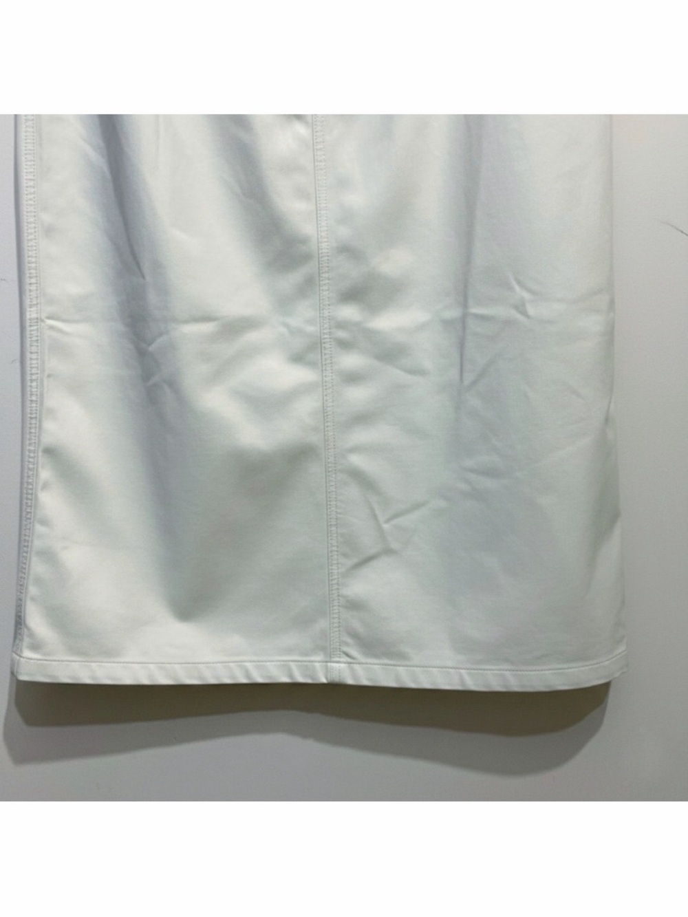 Free People City Slicker Vegan Faux Leather Maxi Skirt Cream Off-White New 10 - Picture 9 of 12